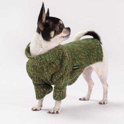 Fitwarm Knitted Turtleneck Dog Sweater, Thermal Dog Winter Clothes for Small Dogs Boy Girl, Holiday Pet Outfit, Heather Green, XS - color: Heather Green, size: X-Small