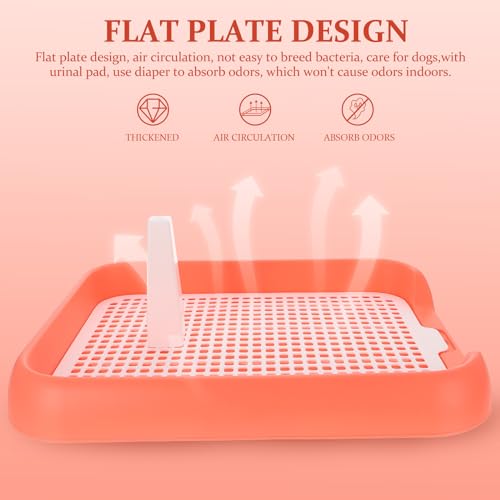 ULTECHNOVO Mesh Dog Toilet Tray Indoor Puppy Potty Trainer Anti-Slip Dog Pee Tray Lightweight Durable 6.9X5.5 Inch for Easy Cleaning and Training - color: Pink