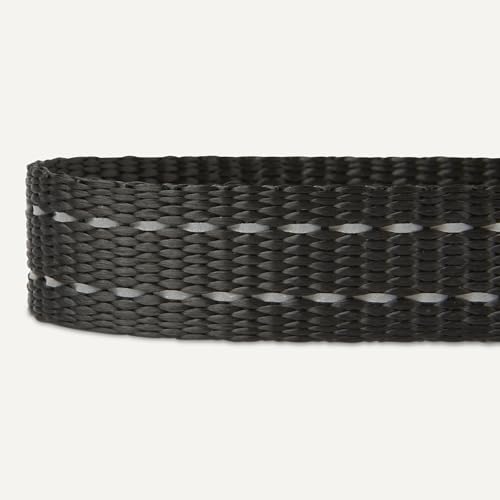 Amazon Basics Reflective Polyester Dog Collar, Adjustable Length 11.2"-16.9", 0.9" W, Quick-Release Buckle for Easy On/Off, Small, Black - size: s