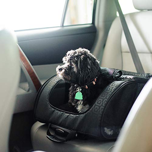 Gen7Pets Dog Carrier - Medium Black Roller Bag Pet Carrier - color: Black, size: 16.5"L x 10.5"W x 19.0"H