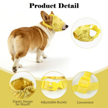 NACOCO Dog Calming Cap Eye Mask Ducks Nylon Shading Pet Anxiety Mask Muzzle for Grooming Anti Car Sickness (Yellow, XL) - color: Yellow Duck, size: XL