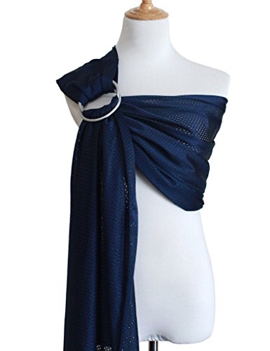 Breathable Mesh Ring Sling Baby Carrier for Infant and Toddler, Lightweight Quick Dry Baby Wrap Carrier for Warm Weather, Travel, Outdoor Walks and Daily Use, Blue - color: Blue