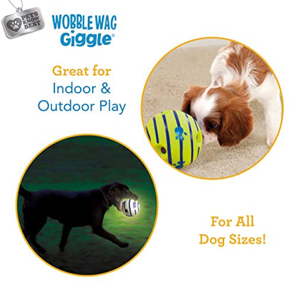 Wobble Wag Giggle Ball 2 Pack- Interactive Dog Toy, Fun Giggle Sounds When Rolled or Shaken, Pets Know Best, 1 Original & 1 Glow in The Dark Ball - style: 2 Pack- Original & Glow
