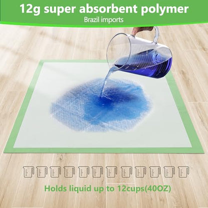 Gimars XL 6-Layer Ultra Absorbent 1200ml 48-Hour Leak-Proof Dog Pee Pads, Quick Dry Extra Large Puppy Pads for Puppy Training, Senior & Incontinent Dogs, Cats, Overnight Use, 30"x36", 30 Count Green - size: 30"x36" - Green 30 Counts