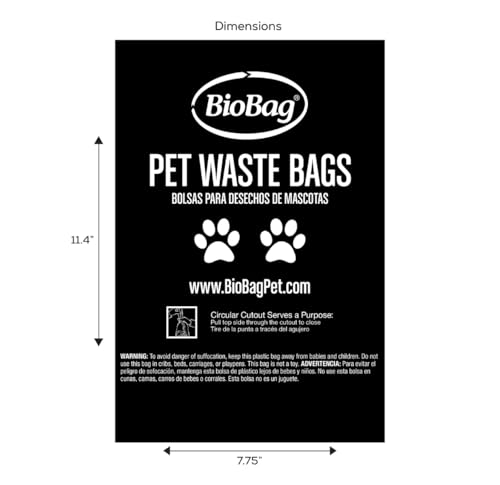 BioBag Premium Pet Waste Bags, Standard Size, 200 Count, Great For All Dog Breeds, Fits in Standard Park Dispensers - style: Standard Bags