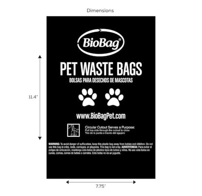 BioBag Premium Pet Waste Bags, Standard Size, 200 Count, Great For All Dog Breeds, Fits in Standard Park Dispensers - style: Standard Bags