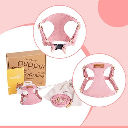Puppytie No Pull XXS Puppy Harness with Multifunction Dog Leash,Soft Adjustable No Choke Escape Proof Pet Harness Vest,Pink,XXS - color: A-Pink, size: XXS(2.2-6lb）