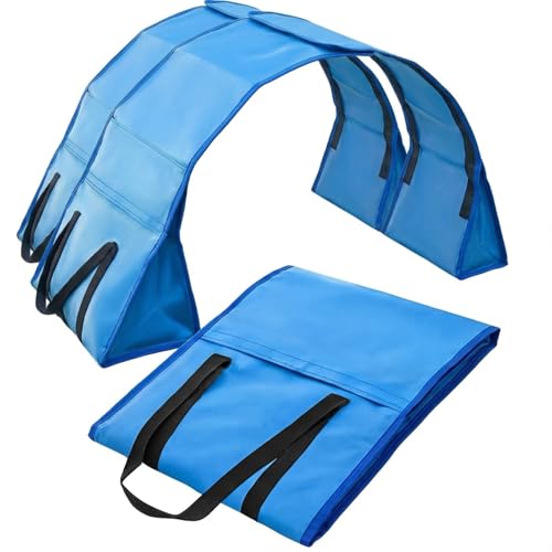 Silipull 2 Set Dog Agility Tunnel Sandbags, Dog Tunnel Weight Bags Heavy-Duty PVC Weatherproof Design, Adjustable for 18"-26" Diameter for Stabilizing and Securing, Blue (Tunnels Not Included)