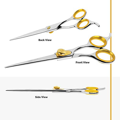 Sharf Gold Touch 440c Japanese Stainless Steal Pet Grooming Shear, 8.5 Inch Straight - size: 8.5 inches, style: Straight Scissors - Blunt Tip