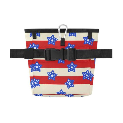 Star Water-Resistant Dog Treat Pouch, 3 Ways to Wear Treat Bag with Magnetic Closure & Reflective Strip, Hands-Free for Pet Training, Walking