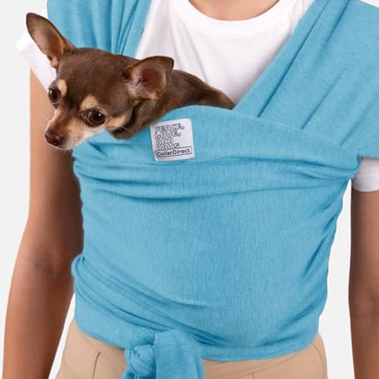 Cat Sling Carrier for Small Pets – Anti-Anxiety Cat Sling, Kitten Pouch – Pet Sling in Gray Black Blue Green Pink Yellow (Blue, Standard) - color: Blue, size: Standard