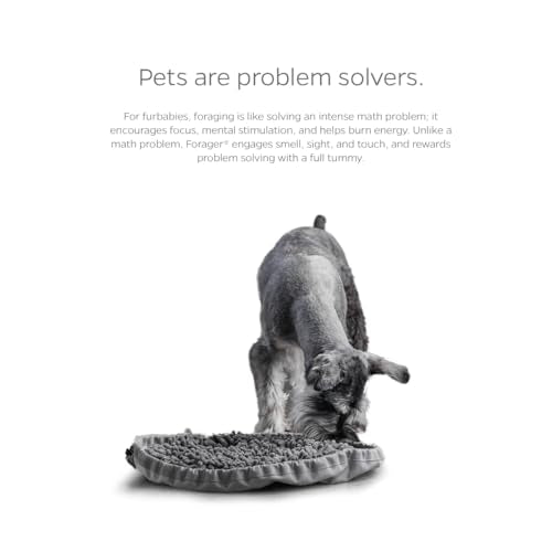 Pet Parents Forager Bowls, Slow Feeder Dog Bowls with SoftSnout & Non-Slip Backing Technology, Dog Feeder Mat & Snuffle Mat for Large Dogs and Small Dogs (Forest Modern Grey)