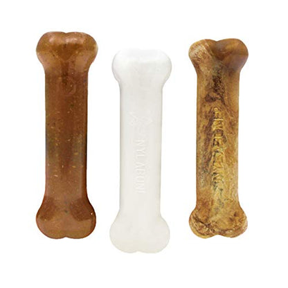 Nylabone New Puppy Starter Kit, 2 Chew Toys and 1 Natural Treat for Puppies, Puppy Teething Toy, Bacon & Chicken Flavor, Small Dogs - Up to 25 lbs., 3 Pack - size: Small