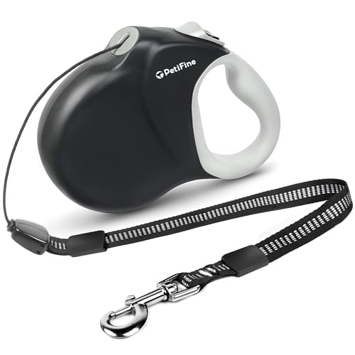 PetiFine Retractable Dog Leash,30 FT Heavy Duty Dog Walking Leash for Medium Large Dogs up to 110 lbs, Upgraded No Tangle Long Retractable Dog Lead - size: Large-30 Feet(Cord)