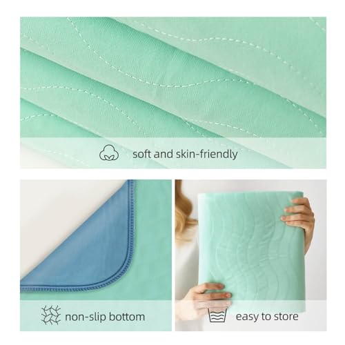 Pee Pads for Adults, Kids and Pets, Cotton-Like Surface, Machine Washable, 100% Leak Prevention with Waterproof TPU Layer (4 Pack, 34*36 inch) - size: 4 pack, 34*36 inch
