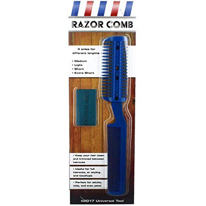 Universal Unisex Hair Cutter Razor Comb for Thin and Thick Hair Cutting and Styling