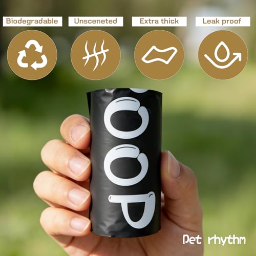 Biodegradable Dog Poop Bags 13×9in 120 count with Free Dispenser | ASTM D6400 & EN 13432 Compliant BPI Certified Poop Bags for Dogs, Unscented, Large, Earth Friendly Leakproof, Easy to Open - color: Black, size: 120 Count (Pack of 1)