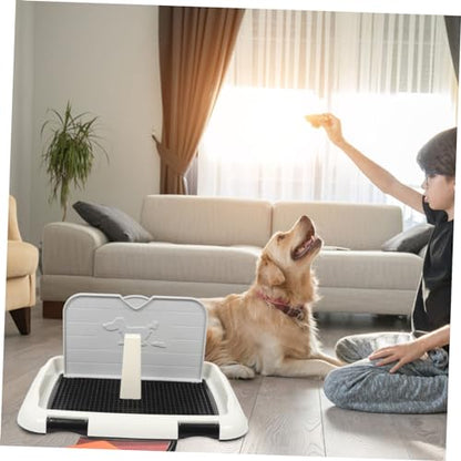 UPKOCH Dog Potty Tray Large Capacity Splashproof Dog Toilet for Indoor Use Durable Plastic Pee Tray Prevents Urine Spills and Mess