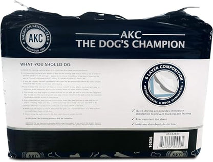 American Kennel Club Scented Puppy Training Pads with Ultra Absorbent Quick Dry Gel – 28 x 30 Pee Pads for Dogs - Fresh Scented - 50 Count, XL (Pack of 2) - size: 28 x 30 - 50 Count (Pack of 2)
