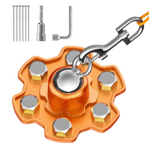 Dog Tie Out Stake, 360° Swivel Stake No Tangle, Heavy Duty Tether for Yard (No Cable) with 6 Strong Screw Anchors Hold up to 180 lbs of Pull Force, Dog Runner for Outside Camping Yard, Orange - style: Only Dog Stake