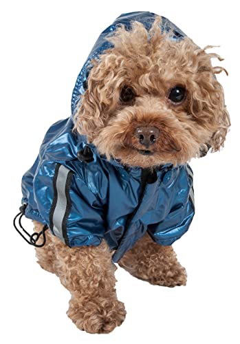 Pet Life All Weather Casual Windbreaker: Dark Blue, Medium