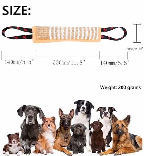 Clysoru Dog Tug Toy Tough Jute Bite Pillow Lasting Training Equipment Puppy to Large Dogs Interactive for Large and Small - color: khaki flag