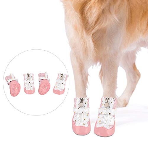 4 Pcs Dog Boots Waterproof Shoes, Breathable Mesh Dog Boots, Non-Slip Puppy Shoes Pets Accessories (#2) - size: 2