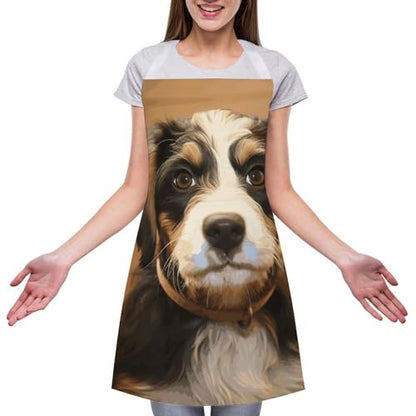 Dog Training Apron with Pockets - Durable Adult Kitchen Apron for Men And Women Adjustable Work Apron for Kitchen Cooking Restaurant BBQ Painting Crafting