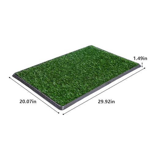 Artificial Grass Dog Potty Training Mat, 3-Layer Turf Pad with Drainage Holes, Easy to Clean Replacement Rug for Outdoor Patio, Lawn & Garden (30" x 20")