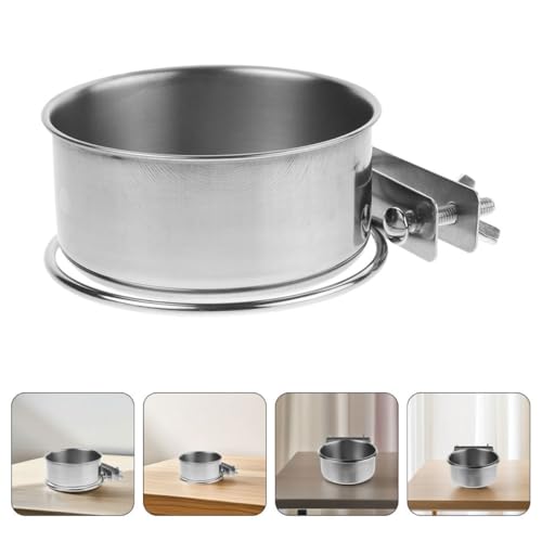 ERINGOGO Wall Mounted Dog Bowl Raised Pet Dish Set with Dual 14cm Screws, Hanging Elevated Food and Water Bowls for Dog Crates and Kennels, Puppy Feeding Station