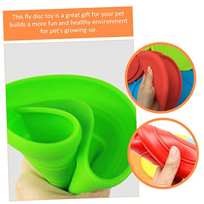 Mikikit 5Pcs Dog Chewing Discs Floating Interactive Pet for Flying Discs for Dogs Soft and Washable for Safe Fun