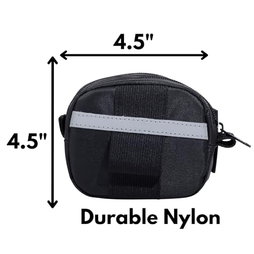 Gracie To The Rescue Leash Bag, compatible with flexi retractable leash, Treat and Poo Bag Holder for leash, Waste Bag Holder (Black) - color: Black