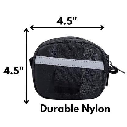 Gracie To The Rescue Leash Bag, compatible with flexi retractable leash, Treat and Poo Bag Holder for leash, Waste Bag Holder (Black) - color: Black