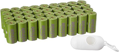 Amazon Basics Premium Leak Proof Dog Poop Bags with Dispenser and Leash Clip, Lavender Scented, 13" x 9", 540 Count (36 Rolls of 15) - style: 540 Bags