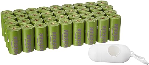 Amazon Basics Premium Leak Proof Dog Poop Bags with Dispenser and Leash Clip, Lavender Scented, 13" x 9", 540 Count (36 Rolls of 15) - style: 540 Bags