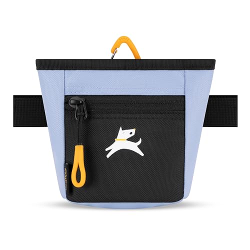 OllyDog, Goodie Treat Bag, Dog Treat Training Pouch | Magnetic Closure | 3 Ways to Wear | Hands-Free Waist Belt | Water-Resistant Recycled Vegan Fabric (Blue Heron) - color: Blue Heron