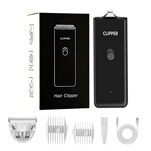 Dog Cat Home Hair Waterproof Clipper Portable Electric USB Rechargeable Pet Grooming Tools Low Noise Shaver Cordless Trimmer for Small and Large Pets - color: Black+narrow Blade