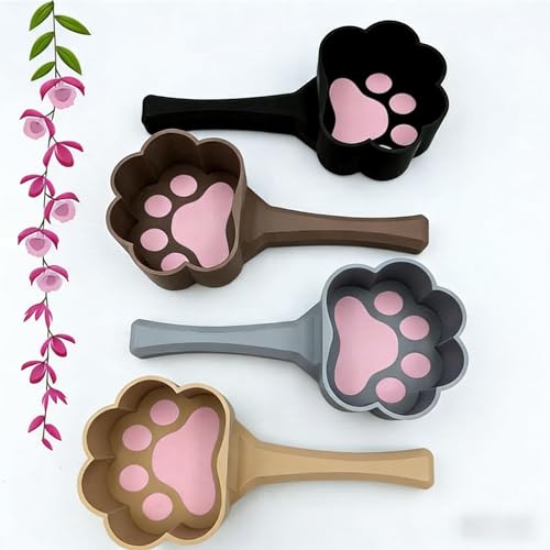 Personalized Cat Dog Food Scoop Custom Dog Food Measuring Cup with Name Pet Accessories Gifts for Pet Lover - color: Gray