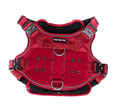 Boss Dog Tactical Harness, Red, Small - color: Red, size: Small