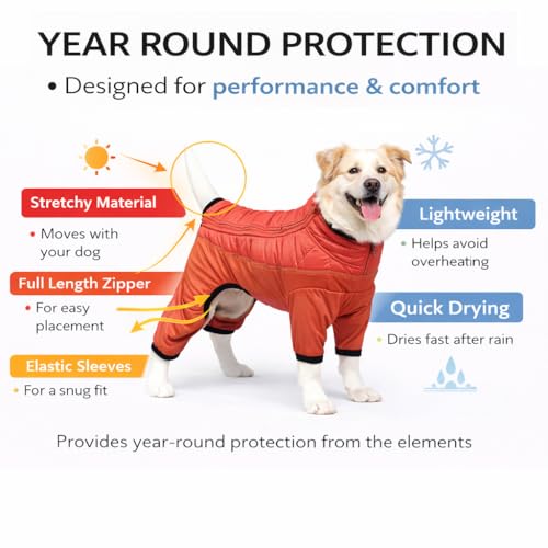 Pet Life ® Aura-Vent Lightweight 4-Season Stretch and Quick-Dry Performance Full Body Dog Coat Pet Jacket - color: Red, size: Large