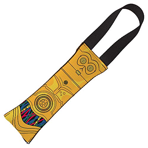 Dog Tug Toy Star Wars C3PO Front View Close Up Wires Black Multi Color - style: C3-PO