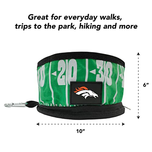 Pets First NFL Collapsible Pet Bowl - color: Denver Broncos, style: 1 Pack