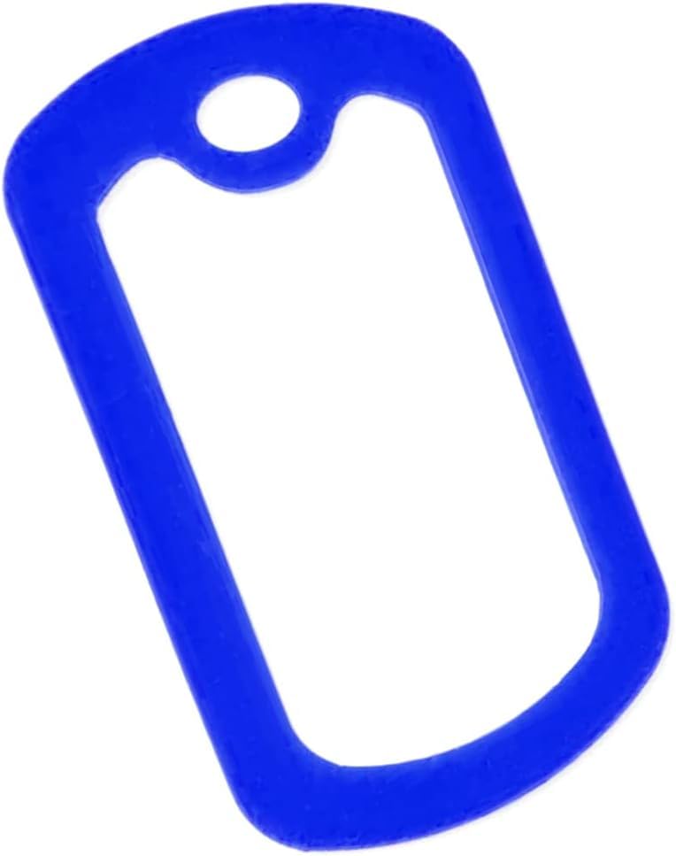 Bulk Military GI Dog Tag Silencer Rubber Silicone Cover, Blue, 10 pc