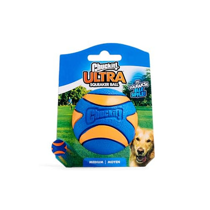 Chuckit! Ultra Squeaker Dog Ball, Fetch Toy, Medium, 1 Pack - size: Medium (1 Pack), style: Squeaker