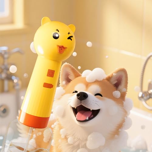 Electric Foaming Shampoo Dispenser for Dog and Cat, Dog Soap Dispenser - 2-in-1 Dog Soap Holder, Rechargeable Soap Dispenser, Foamer for Pet Bathing, Bathroom, Kitchen Sink (Little Bear, 1pc) - color: Little Bear, 1pc