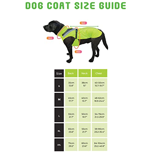 Waterproof Dog Rain Coat, Reflective Safety Strips & Leash Hole – Lightweight Adjustable Jacket for Medium Breeds - XXL, Yellow - color: Yellow, size: XX-Large