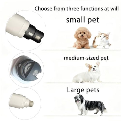 Pet Nail Grinder for Dogs & Cats, 2-Speed Electric Pet Nail File with Safety Guard, Low Noise & USB Rechargeable, Gentle Paws Grooming Tool for Small Medium Large Pets (White) - color: White
