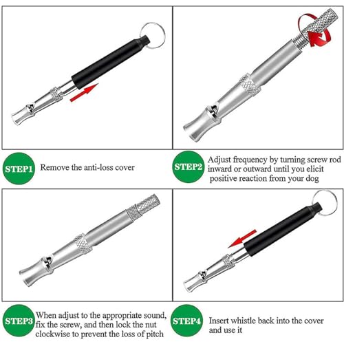 6 Pack Dog Whistle with Lanyard Stop Neighbors Dog from Barking Adjustable Ultrasonic Silent Dog Whistles Professional Dog Training Whistle for Dog Daily Training - color: Colorful