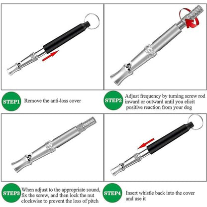 6 Pack Dog Whistle with Lanyard Stop Neighbors Dog from Barking Adjustable Ultrasonic Silent Dog Whistles Professional Dog Training Whistle for Dog Daily Training - color: Colorful