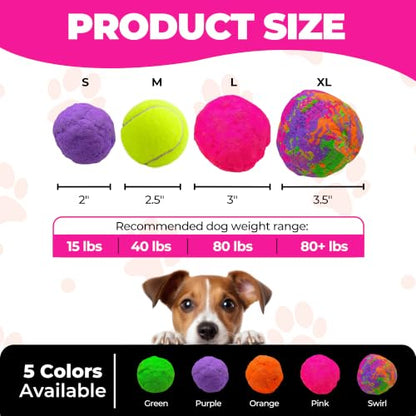 WACKYwalk'r WUNDERball Durable Dog Fetch Toy – Indestructible Natural Rubber Ball, Safer Than Tennis Balls, Floats for Indoor & Outdoor Play, Handmade in North America, Swirl Medium (up to 40 lbs.)